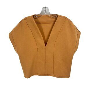 Lexe the Label Gold Cropped Boxy Top Sz XS